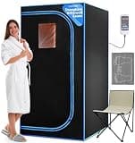 SereneLife Portable Infrared Sauna Box with Heated Foot Pad & Remote Control