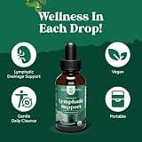 Natures Craft Organic Lymphatic Support Drainage Drops, Daily Immune Booster Liquid, 2 oz