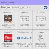 HP 15.6-inch HD Touchscreen Laptop, AMD Ryzen 3 7320U, 8GB RAM, 128GB NVMe SSD