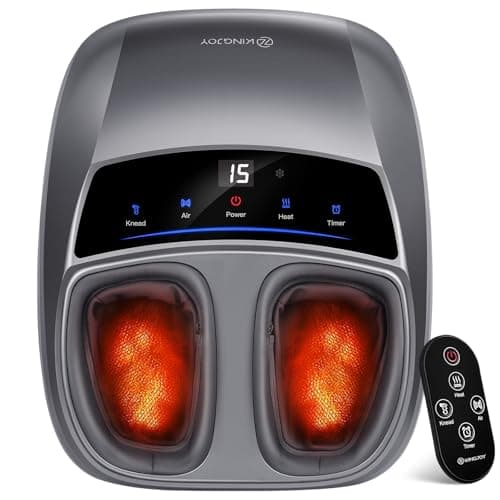 KINGJOY 2026 Upgraded Deep Kneading Shiatsu Foot Massager with Heat