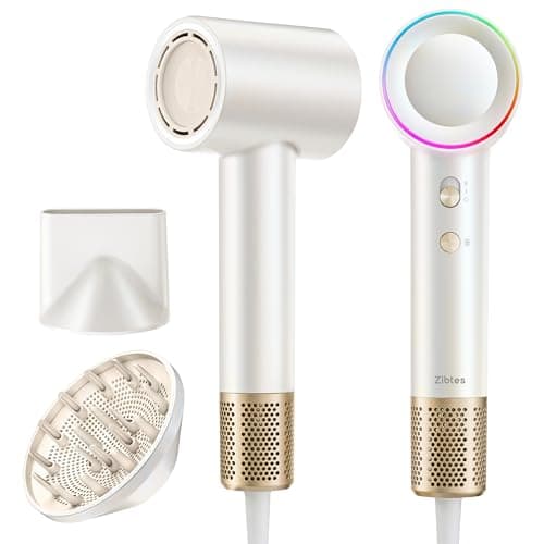 Zibtes High-Speed 160,000 RPM Brushless Hair Dryer with Active Plasma Tech