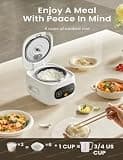 COMFEE' 2-Cup Uncooked Mini Rice Cooker with 6 Cooking Functions and Delay Timer
