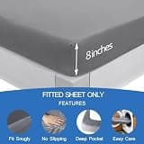 Coldwind Jersey Knit Microfiber Fitted Sheet for Thin Sofa Bed Mattress