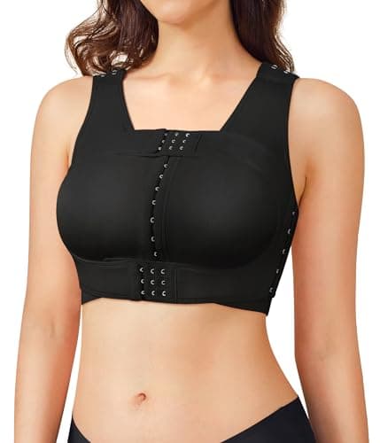 BRABIC Women's Post-Surgical Compression Bra with Breast Support Bands