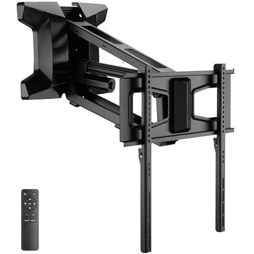 MOUNT-IT! Motorized Pull-Down Above Fireplace TV Wall Mount Up to 77 Inches