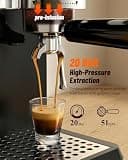 Hausmojo Espresso Machine with Grinder, Milk Frother & Cold Brew Mode