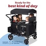 Radio Flyer Voya 2.0 XT 4-Seat Folding Stroller Wagon with Flatbed Hauling Mode