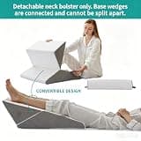 Bedluxe 3-Piece Orthopedic Bed Wedge Pillow Headboard Set for Recovery