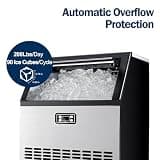 EUHOMY 200lb Heavy-Duty Commercial Ice Maker Machine with 65lb Storage