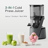 Canoly C16 Cold Press Masticating Juicer with 6-Inch Extra-Wide Chute