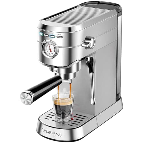 CASABREWS CM5418 20-Bar Compact Espresso Machine with Built-In Manual Milk Frothing Wand