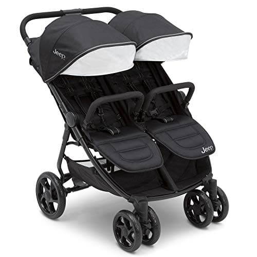 Jeep Destination Ultralight Side-by-Side Double Stroller with 100-Lb Capacity