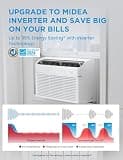 Midea 8,000 BTU Smart Inverter Window Air Conditioner with Heat