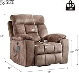CANMOV Overstuffed Power Lift Recliner Chair with Heat and Massage