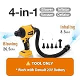 Mellif 51,000 RPM Cordless Compressed Air Duster 4-in-1 Tool for DeWalt 20V MAX Batteries