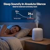 Clarston 2-Liter Cool Mist Ultrasonic Desk Humidifier with 360-Degree Adjustable Nozzle