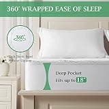 Lysam Cooling 3D Air Fabric Split King Mattress Protector, 2-Pack Set