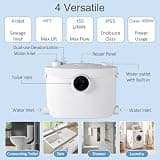 Simple Project 750W Pro Macerating Toilet System with 4-Inlet Connection