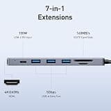 BENFEI 7-in-1 USB-C Hub with 4K 60Hz HDMI and 100W Power Delivery