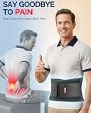 FEATOL Back Brace Support Belt with Lumbar Pad and Rigid Support Strips
