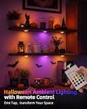EZVALO 6-Pack Rechargeable RGB Puck Lights with Remote and Motion Sensor