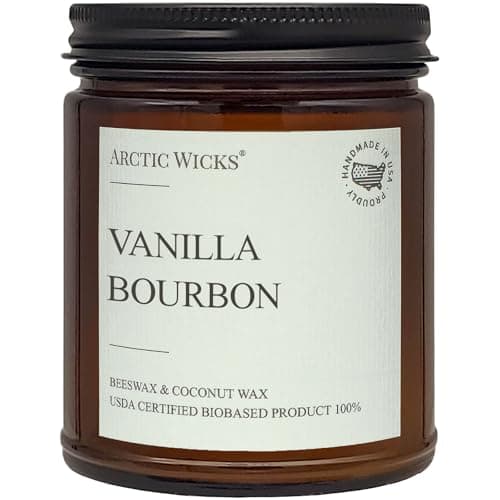 Arctic Wicks Vanilla Bourbon Coconut & Beeswax Scented Candle, 9 Ounces