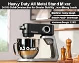 Kraftsman KM50 5.3-Quart All-Metal DC Motor Stand Mixer with Digital Timer