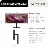 LG 34-Inch UltraWide Curved IPS Monitor (34U650A-B)