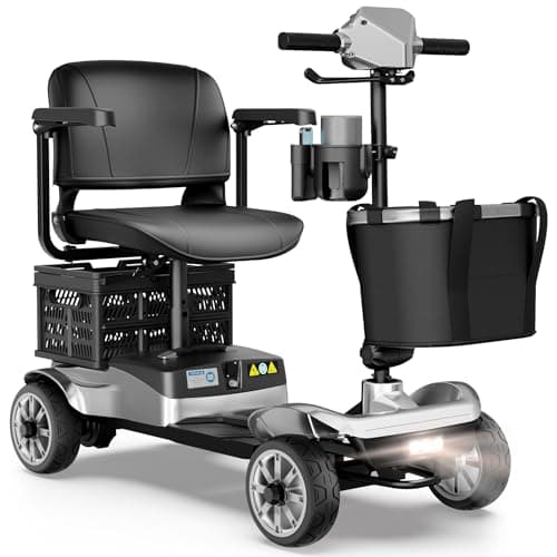 Rylox 4-Wheel Dual Battery Folding Mobility Scooter Bundle