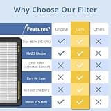 H13 True HEPA PM2.5 Activated Carbon Cabin Air Filter 2-Pack for Model 3