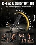 Keppi Fitness Bench3000 Max Adjustable Weight Bench with Preacher Curl