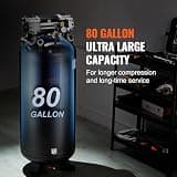 VEVOR 80-Gallon Oil-Free Quiet Air Compressor