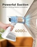 PureSwirlz Vacuum Garment Steamer with 3500Pa Suction Grip and 270ml Tank