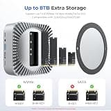 RayCue All-in-One Dock for Mac Mini M4 with Smart UI Display Screens
