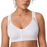 DELIMIRA Women's Front Closure Posture Wireless Back Support Full Coverage Bra
