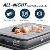 JUITOY 18-Inch Queen Air Mattress with Rechargeable Built-In Cordless Pump