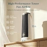 LEVOIT Mini Compact Oscillating Desk Tower Fan with 3-Angle Custom Sweep