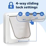PetSafe Manual Interior Cat Door with 4-Way Locking for Hollow Wood Doors
