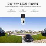 ANSQUE 2K Solar Wireless Outdoor Security 4-Camera System with Homebase Extender