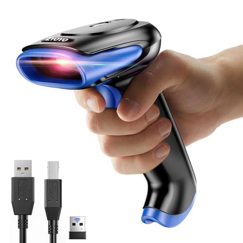 Eyoyo EY-034 Handheld Ergonomic Wireless 2D Barcode Scanner with 2500mAh Battery