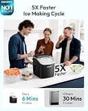 EUHOMY Portable Countertop Bullet Ice Maker with Auto-Cleaning and Handle