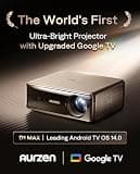 Aurzen EAZZE D1 MAX Google TV Smart Projector with 1000 ANSI Lumens and Auto Focus