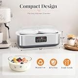 Suteck 2-Quart Capacity Stainless Steel Yogurt Maker with 48-Hour Digital Timer