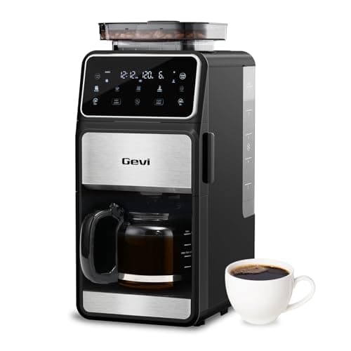 Gevi 10-Cup Grind & Brew Automatic Drip Coffee Maker with Built-In Burr