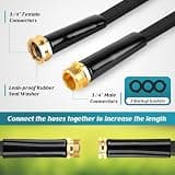 Itsonestep 100ft Non-Expanding Garden Hose with 10-Pattern Spray Nozzle
