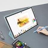 NOVOJOY 10-inch Android 15 Productivity Tablet Bundle with Protective Case and Stylus