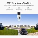 ANSQUE 2K Solar Wireless Outdoor Security 4-Camera System with Homebase Extender