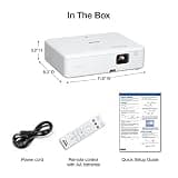 Epson EpiqVision Flex CO-W01 Portable 3LCD Projector, 3000 Lumens, WXGA