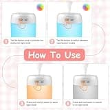 BAMCOO Portable Small Humidifier, 650ml Capacity with Rechargeable Battery