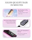 KNISUZ Go Brush Pro Ultra Light Cordless Hair Straightener Brush Pink